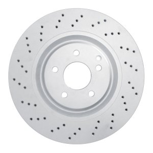 Mercedes-Benz CLK55 AMG Brake Rotor (1) - Front - R1 Concepts - GEOSPEC Coated Rotor - Drilled - `03-`07